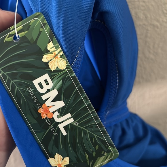 Women’s BMJL Halter One Piece Swimsuit Blue Small - Picture 6 of 6